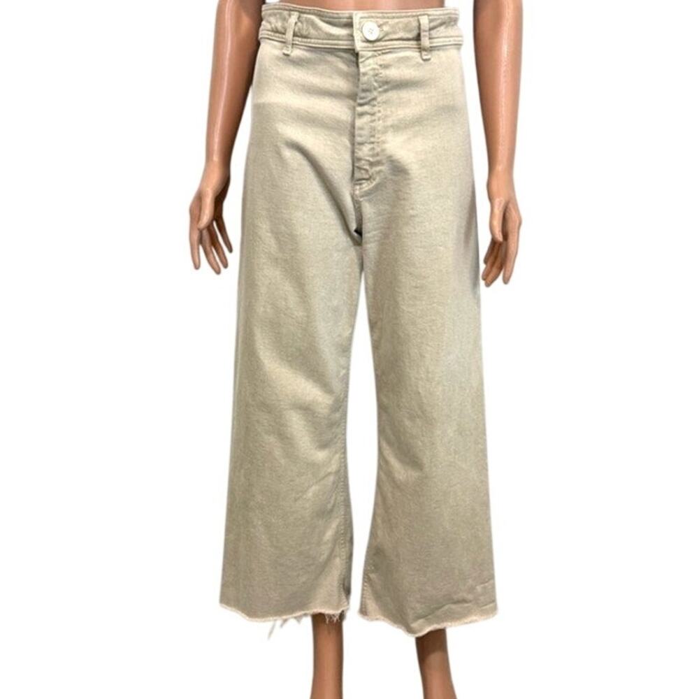 ZARA 8 The Marine Straight wide leg high rise stretch jeans J1 3672